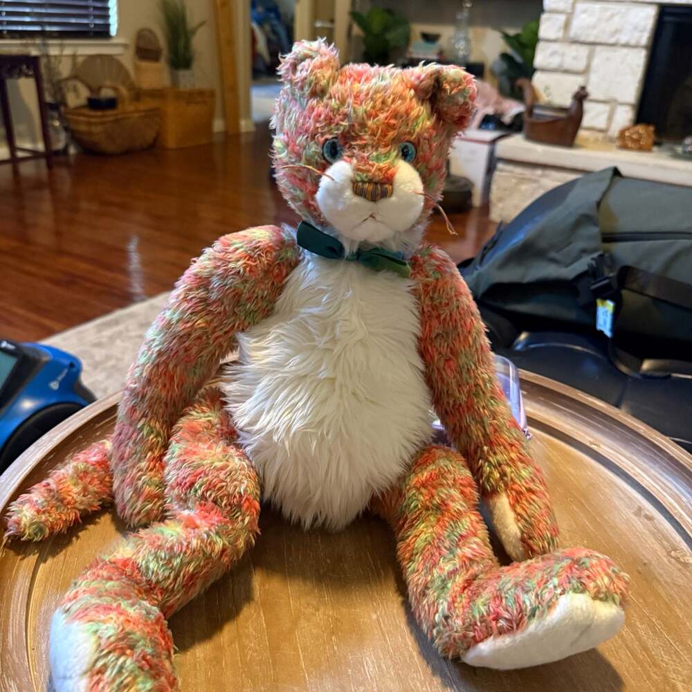HTF TY Classic Plush RAZZMATAZZ the Bear (Multi-Color ) Vintage